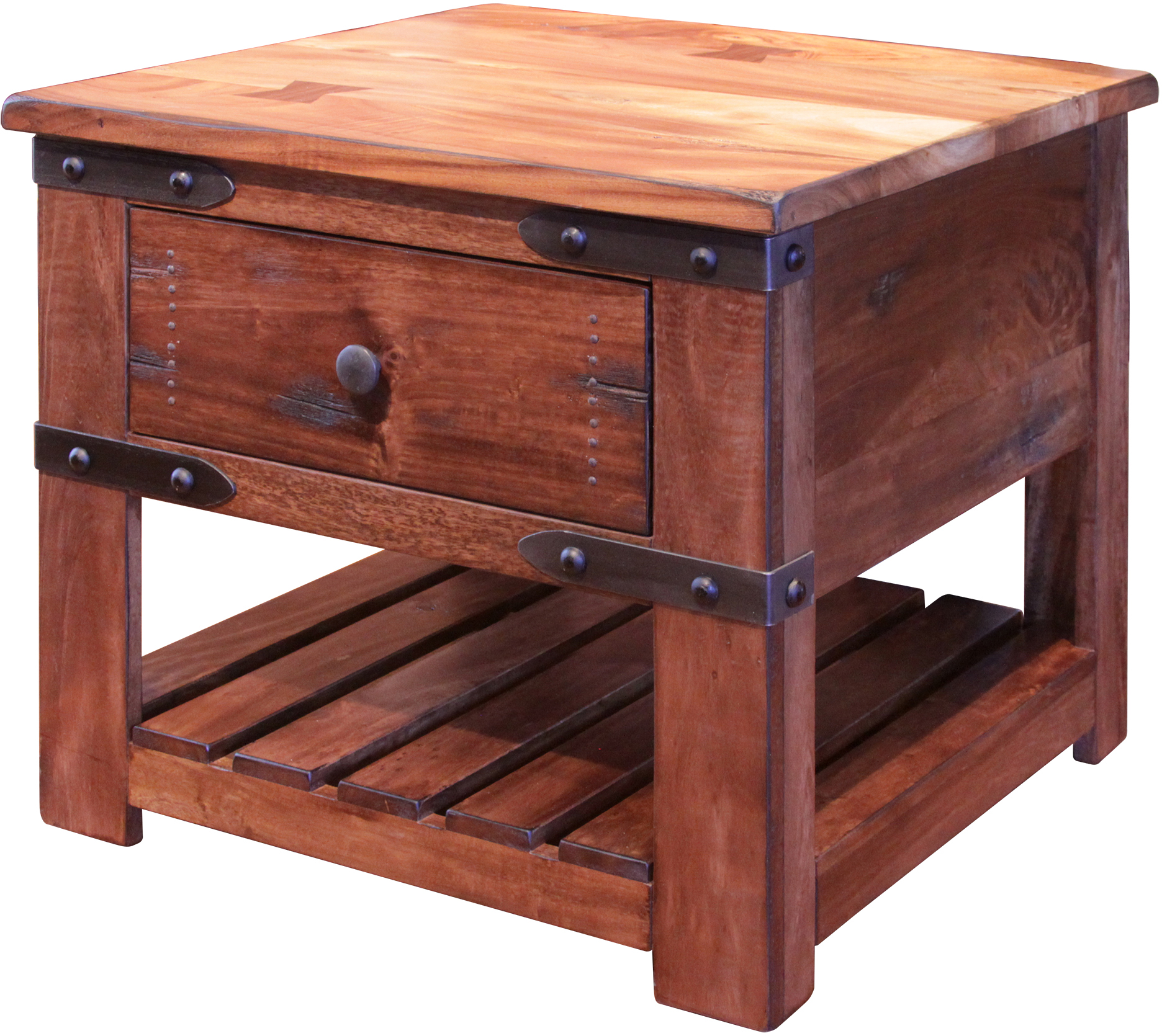 International Furniture Direct Parota IFD866END End Table with Drawer